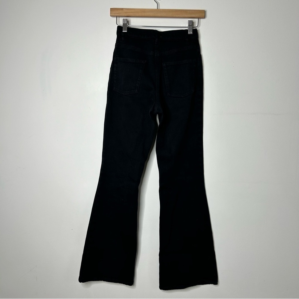 Aritzia Wilfred Free Twostep Pant High-Rise Flared Black Denim Women’s 0 70s - Picture 11 of 13